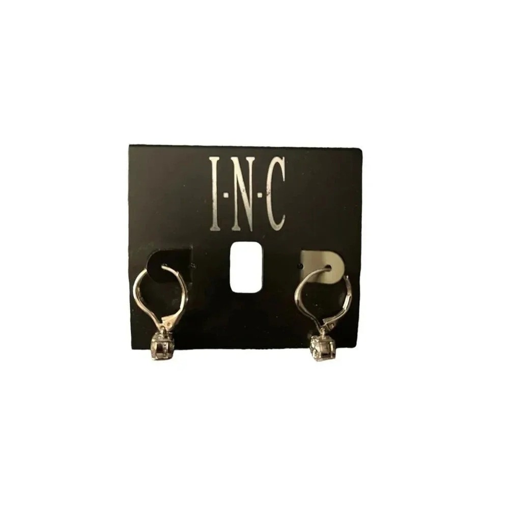 Inc Women's Gold Tone Rhinestone Pair Of‎ Hoop Cuff Earrings NWT